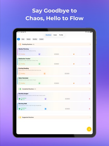 Routine Tasks: Habit Planner iPad screenshot