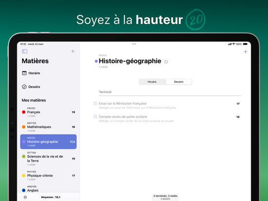 Screenshot #6 pour Subjects: calendrier étudiant