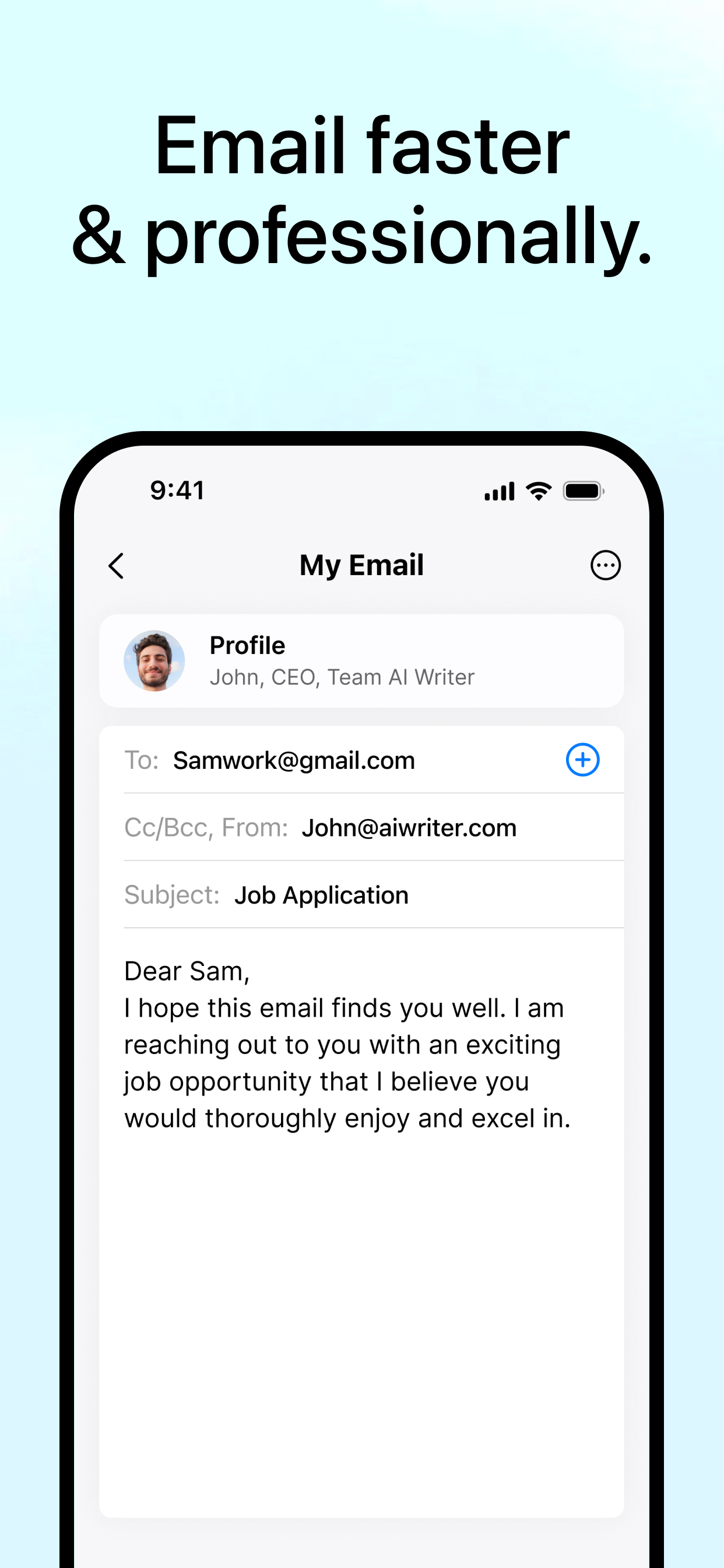 AI Writer: Email Letter Essay