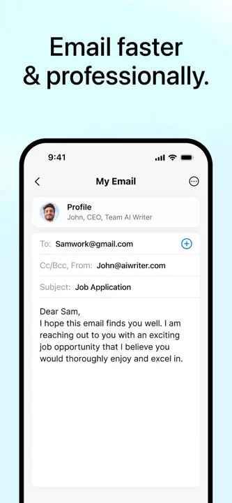 AI Writer: Email Letter Essay : capture d’écran 5 sur 10