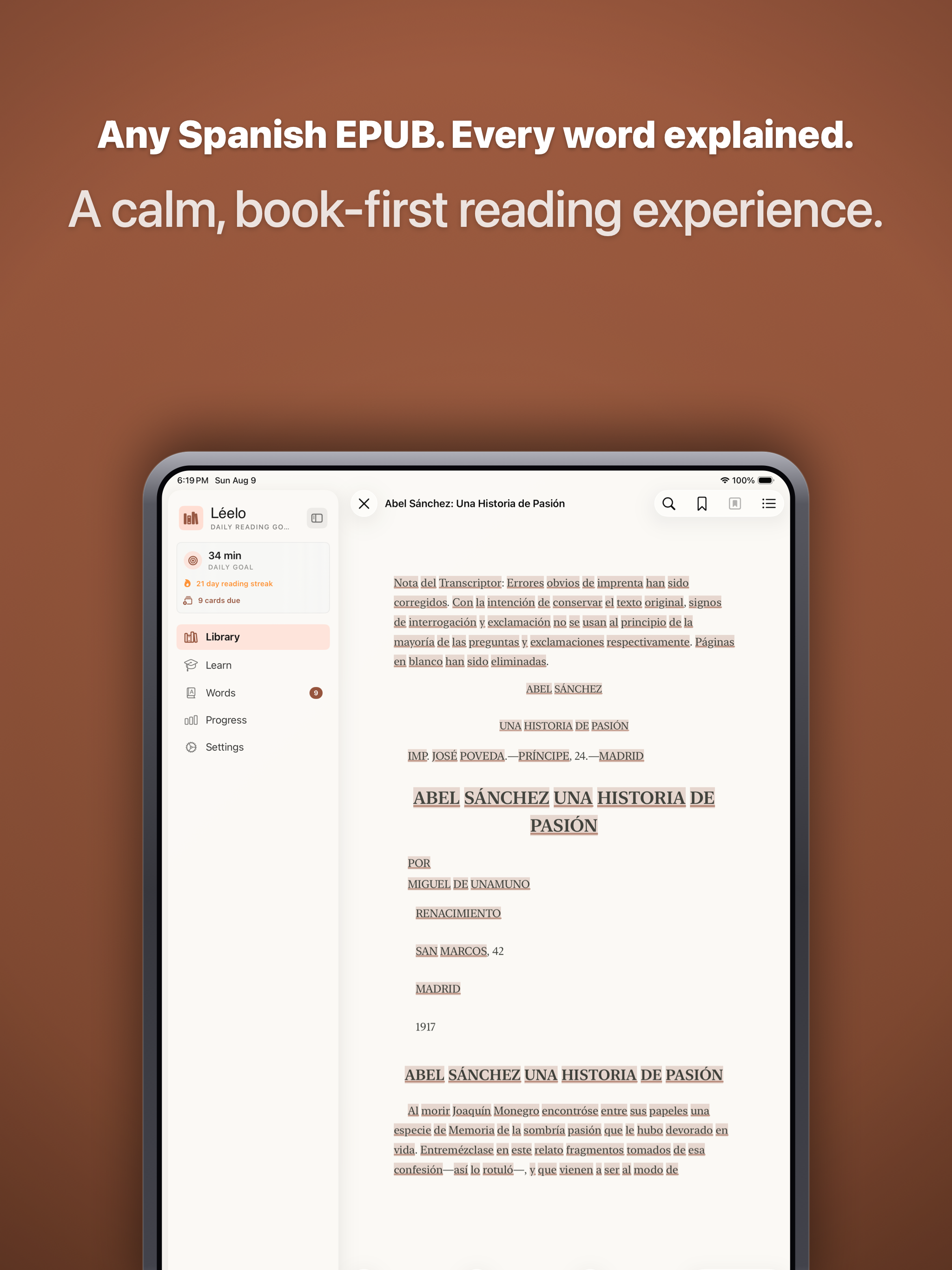 Léelo: Spanish EPUB Reader screenshot 7