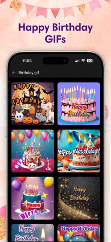 Birthday Videos Maker app screenshot