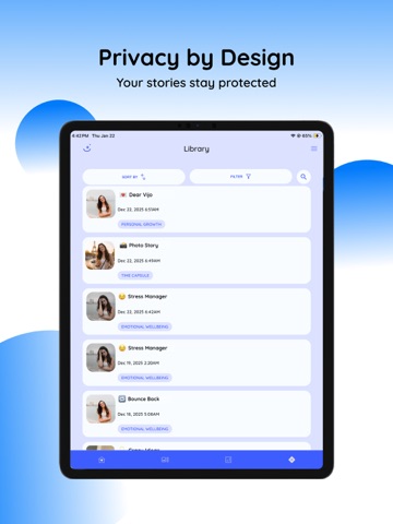 Vijo® EQ Secure Video Journal iPad screenshot