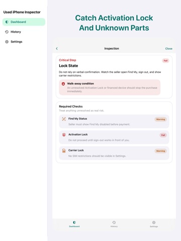 Used Phone Inspector iPad screenshot