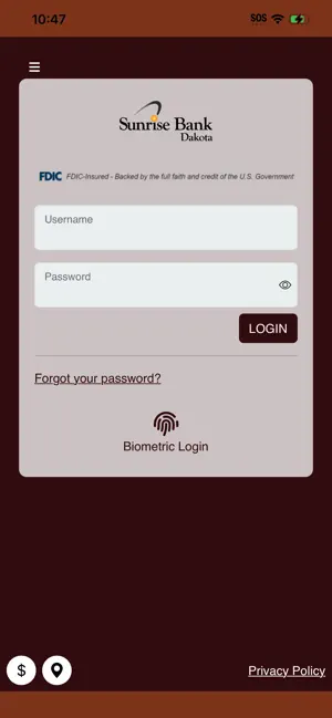 Sunrise Bank Dakota Mobile screenshot 1