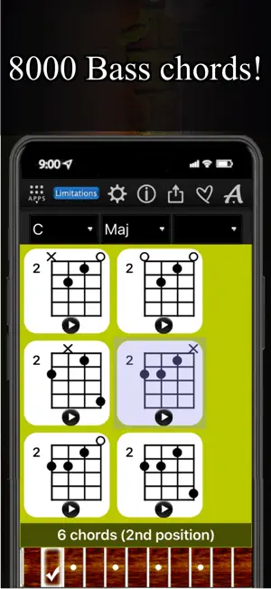 Bass Chords Compass Lite screenshot 2