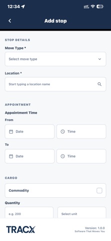 Tracx Systems iPhone screenshot