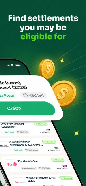 Class Action Claim Settlements screenshot 2