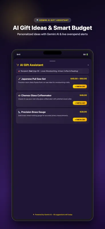 Christmas Gift List — Tracker screenshot 3 of 3