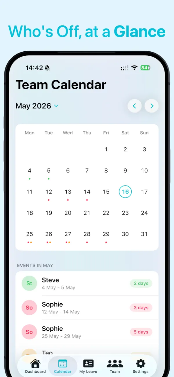 Screenshot #3 pour TeamLeave: PTO & Leave Tracker