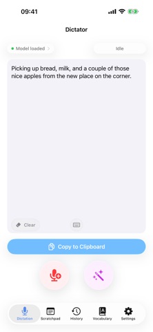 Dictator Offline Voice to Text iPhone screenshot
