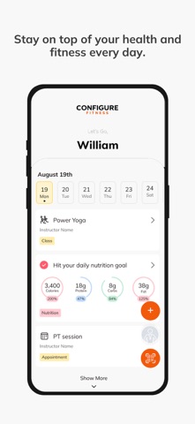 Configure Fitness screenshot