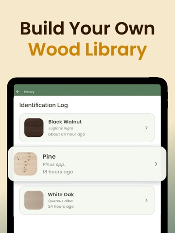 Wood Identifier: AI Lumber ID iPad screenshot