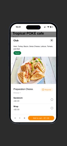 Tropical POKÈ cafe iPhone screenshot