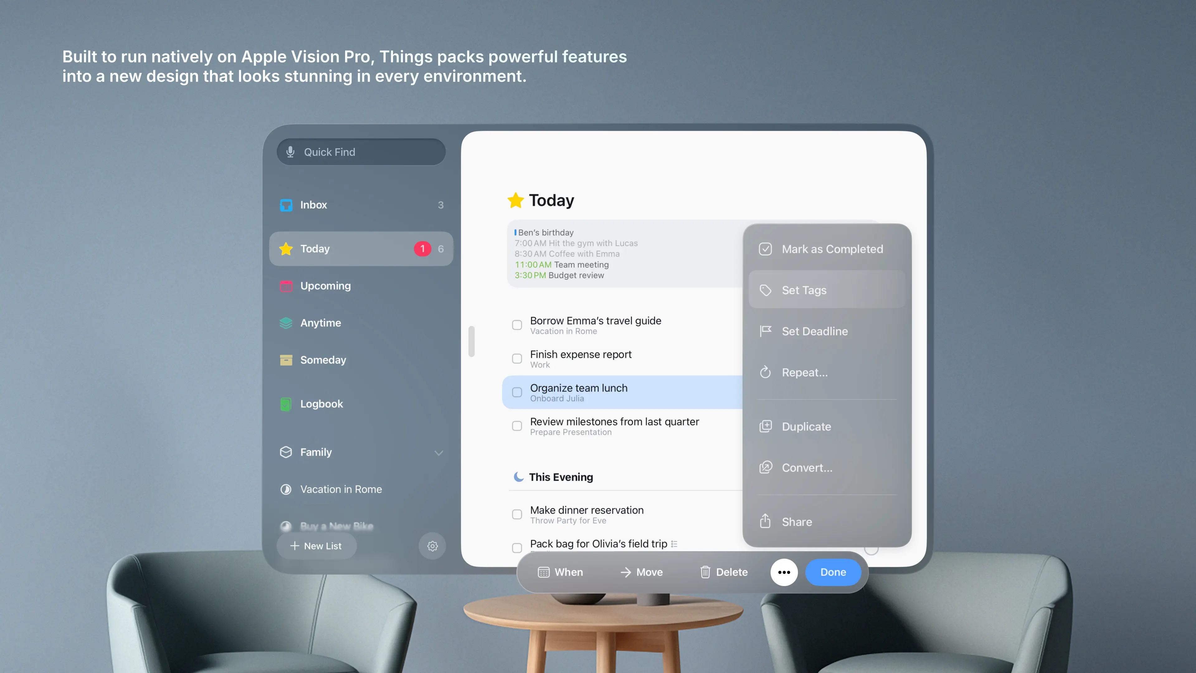 #5. Things 3 for Vision (iOS) De: Cultured Code GmbH & Co. KG