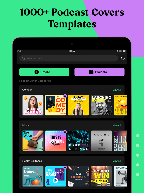 Podcast Cover Maker & Editor iPad screenshot 1 - Graphics & Design app