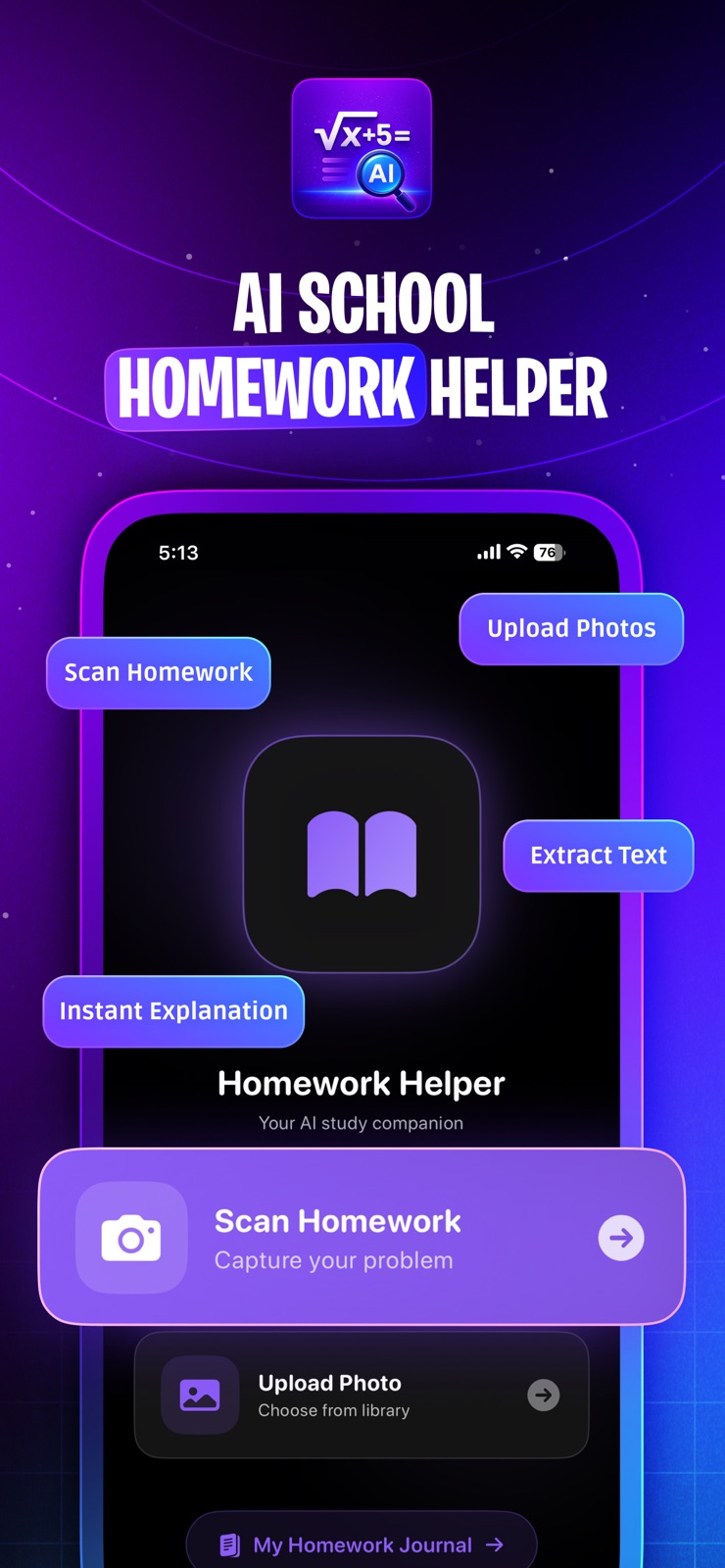 AI School Work - Homework Help iphone screenshot 1