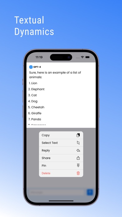 Artificial Intelligence Chat Screenshot