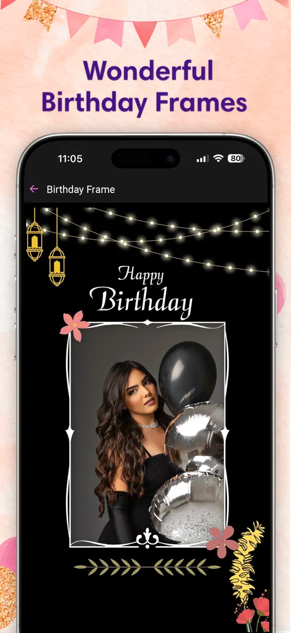 Screenshot #2 pour Birthday Videos Maker app