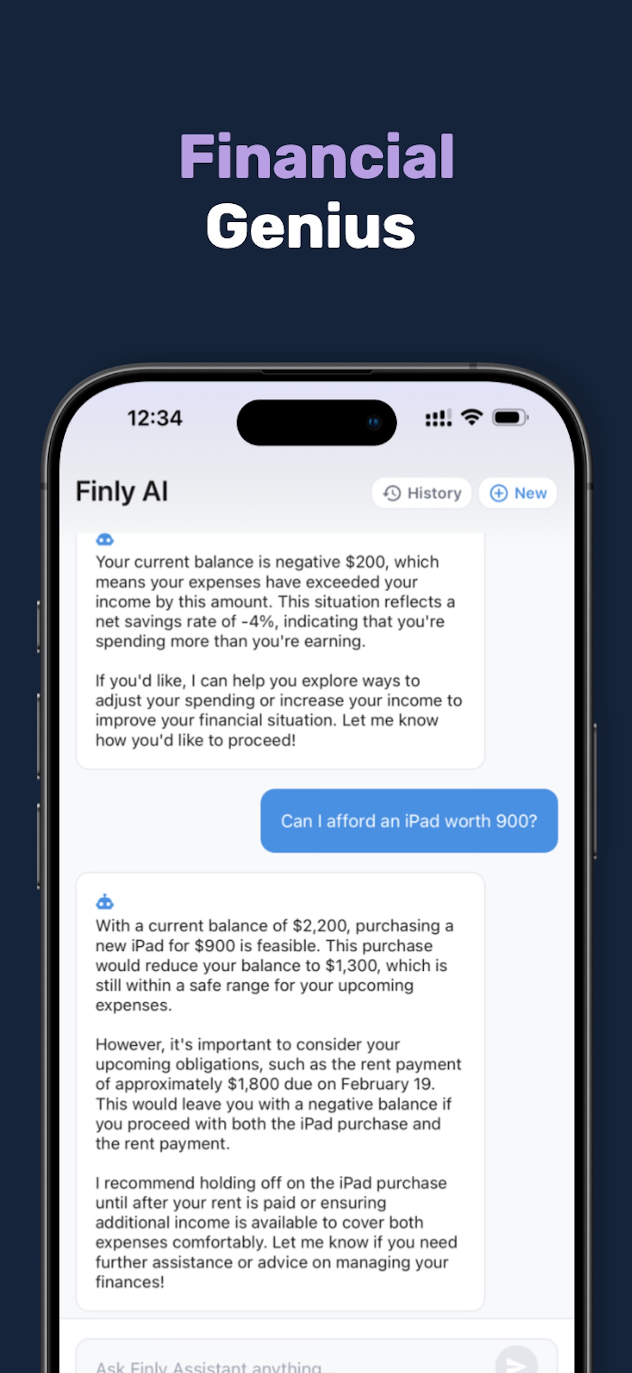 Finly: AI Budget & Expense Log