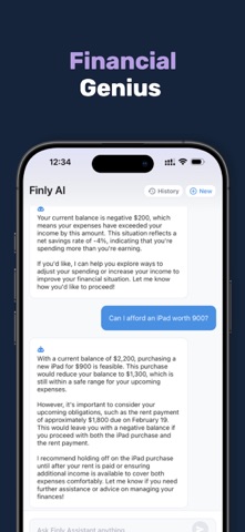 Finly: AI Budget & Expense Log screenshot