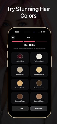 AI Hairstyle - Hair Color iPhone screenshot