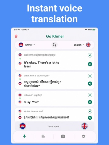 Khmer Translator: Voice, Photo iPad screenshot