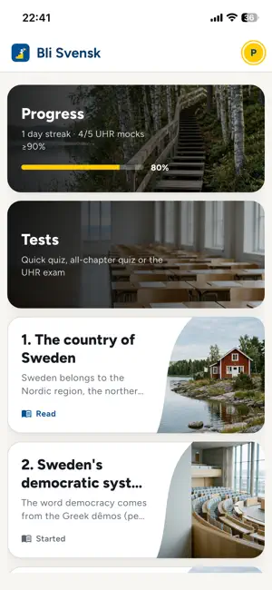 Bli Svensk: Citizenship Test screenshot 1