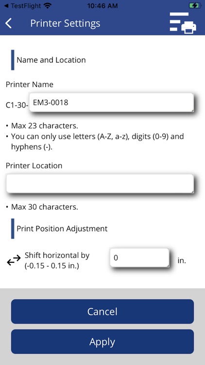 PDC Printer Application