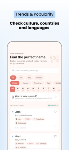 Namia – Baby Names iPhone screenshot