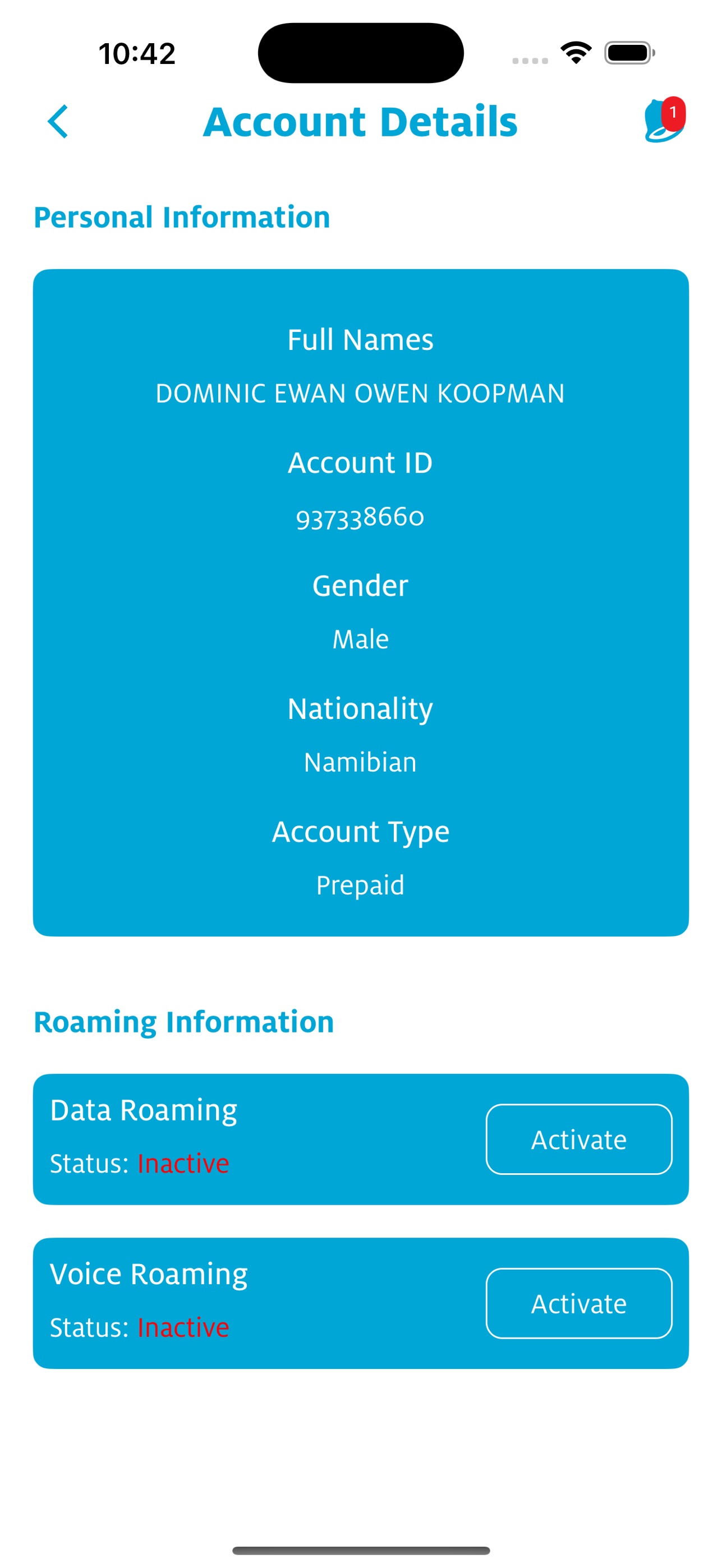 Screenshot 5 of MyMTC Namibia