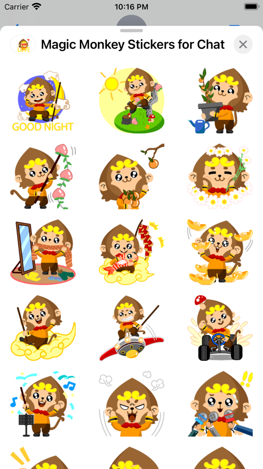 #4. Magic Monkey Stickers for Chat (iOS) 由: Instant Digital