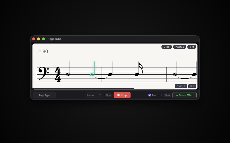 Tapscribe screenshot