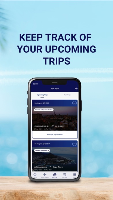 South African Airways Screenshot