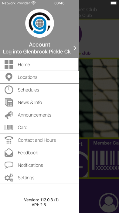 Glenbrook Racquet/Paddle Clubs Screenshot