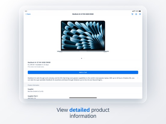 SAP Ariba Shopping iPad screenshot 3 - Business app