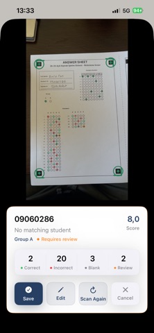 Scorvia: Exam Sheet Scanner Screenshot 1 of 8