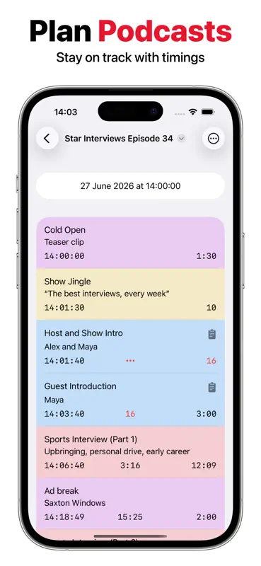 RadioDesk - Show Planner screenshot 1 of 6