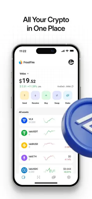 Frostfire wallet screenshot 1
