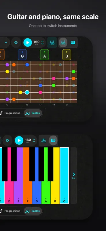 Circle o Fifths: Guitar+Piano screenshot 2 of 10