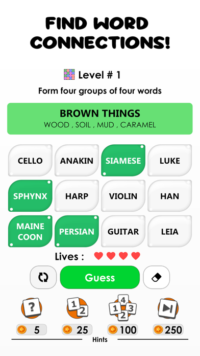 Words - Connections Word Game Screenshot