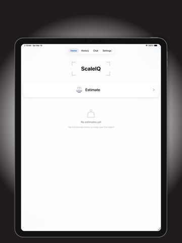 Digital Scale AI: ScaleIQ iPad screenshot