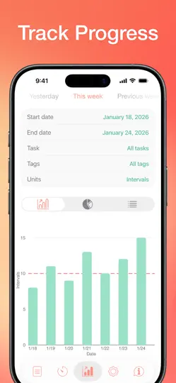 Be Focused Pro: Pomodoro Timer iPhone Ekran Görüntüsü 4