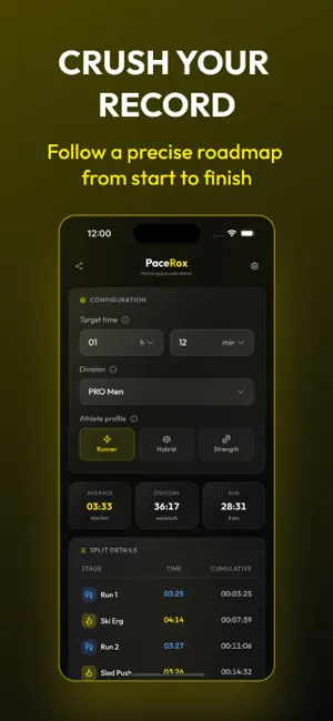 PaceRox: Hyrox Pace & Splits screenshot 3