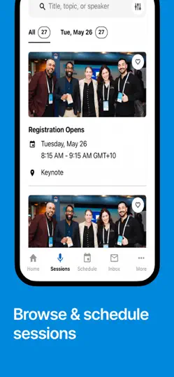 Captura de pantalla de Workday Elevate Sydney en iPhone 2