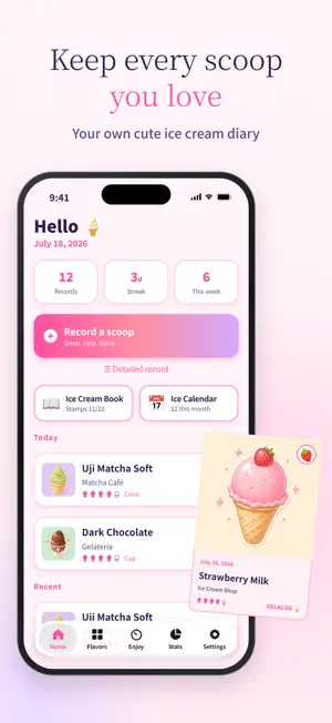 GELALOG: Ice Cream Diary screenshot 1