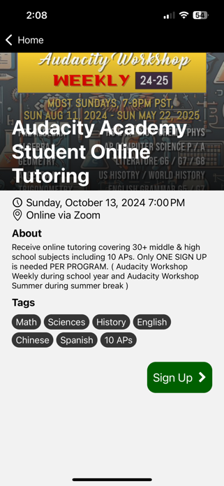 Audacity Sign Up Screenshot 3 of 6