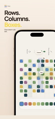 Hue: Color Sudoku 9x9 iPhone screenshot