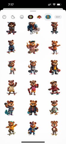 Skater Bear Stickers screenshot