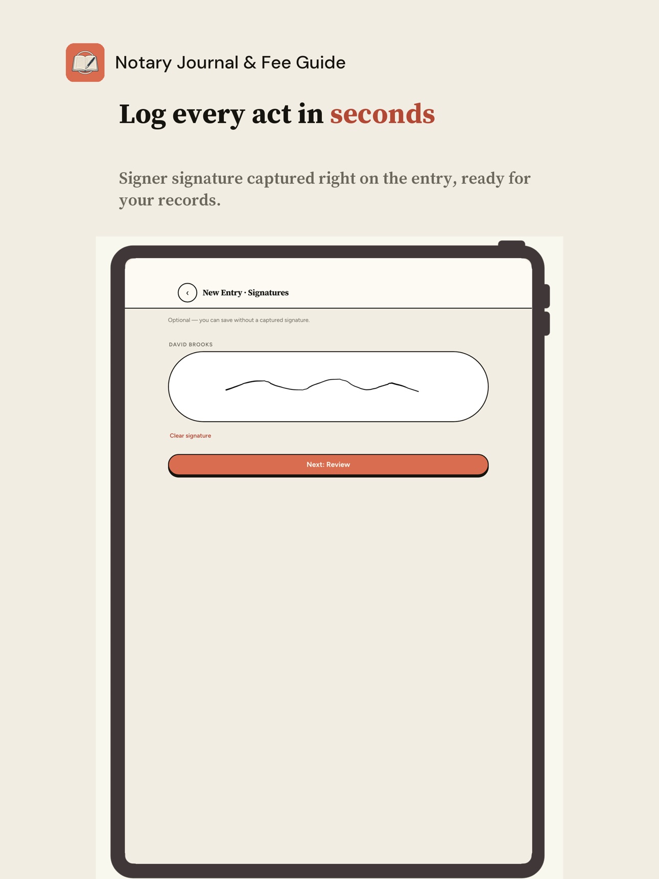 Screenshot 10 of Notary Journal & Fee Guide